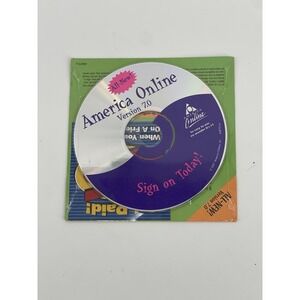 Vintage AOL Install Disc CD‎ Version 7.0 America Online Collectible Sealed